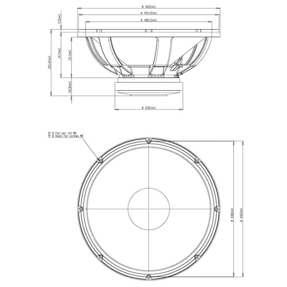 EIGHTEEN SOUND PARLANTE 18 PULGADAS LW1400 MADE IN ITALY