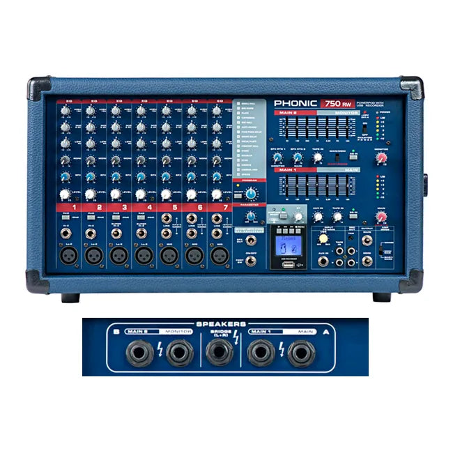 Phonic POWERPOD 750RW - Mixer con power conexión USB y Bluetooth