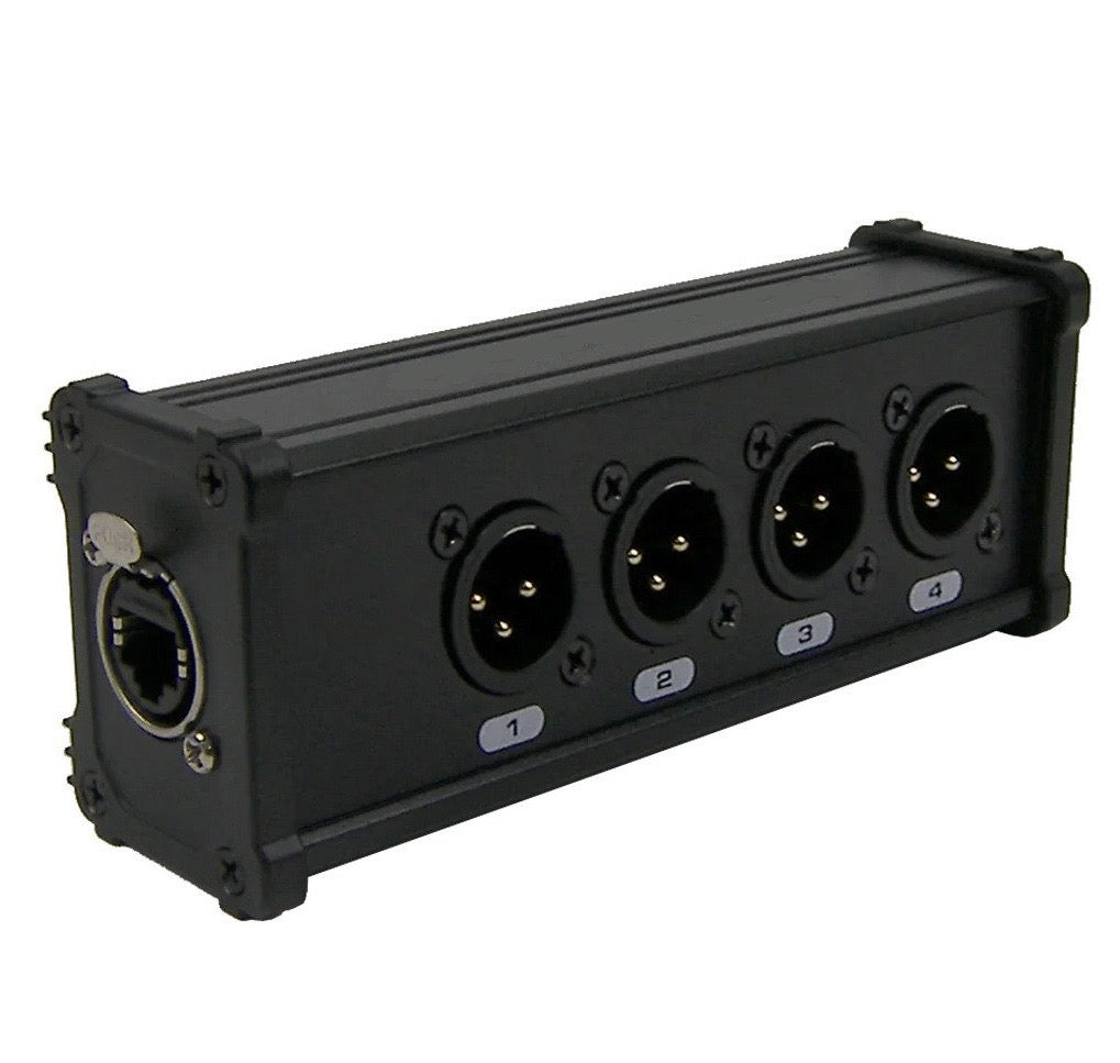 CAJA DISTRIBUIDORA RJ45 - XLR MACHO 3 PINES