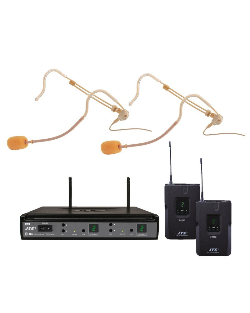 JTS - E7DUE7TBCM214ULIF - Sistema Doble De Micrófono De Cintillo E7DU + 2 E7TB + 2 CM214ULIF
