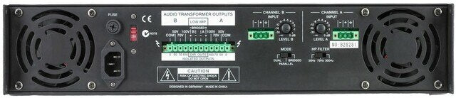 ELECTROVOICE PA 2250T AMPLIFICADOR DE POTENCIA LINEA DE VOLTAJE 70/100V 2X250WRMS