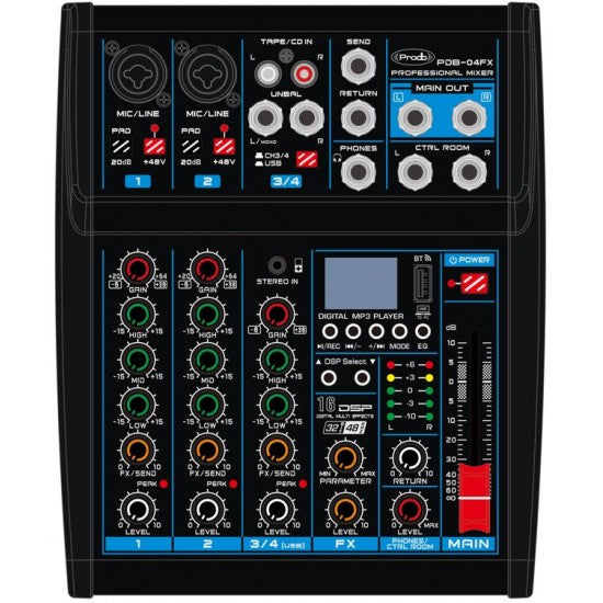 CONSOLA PRODB PDB-04FX