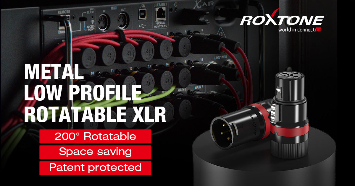 ROXTONE - LX3FH - Conector XLR De Bajo Perfil Hembra LX3FH