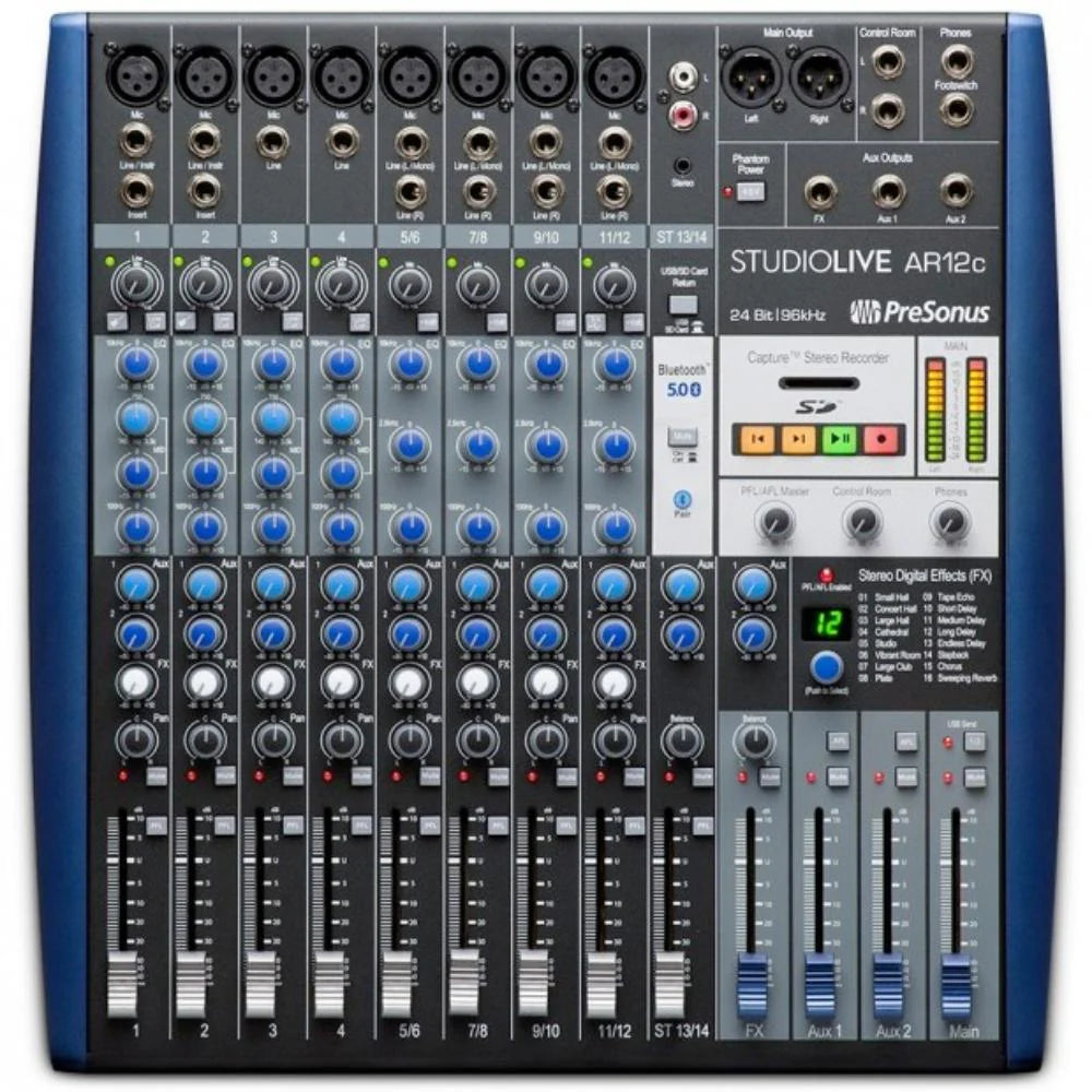 Presonus StudioLive AR12C Mezclador Análogo 12 Canales