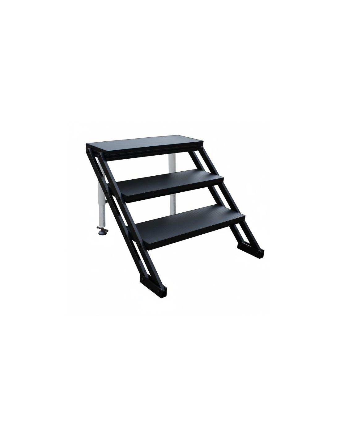 A-46 ESCALERA 3 PELDAÑOS ALUMNIO COLOR NEGRO