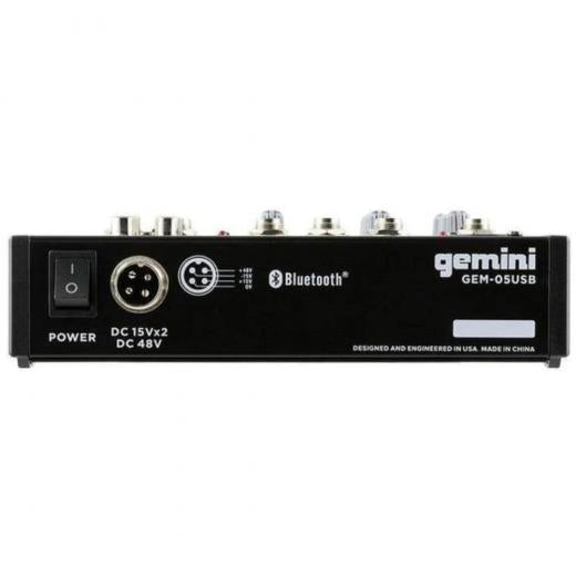 Gemini GEM-05USB Mezclador 5 Canales USB/Bluetooth