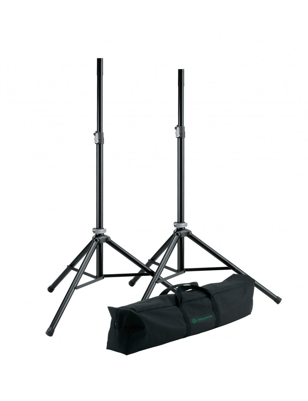 K&M 21449-000-55 - Atril de parlante color negro con bolso