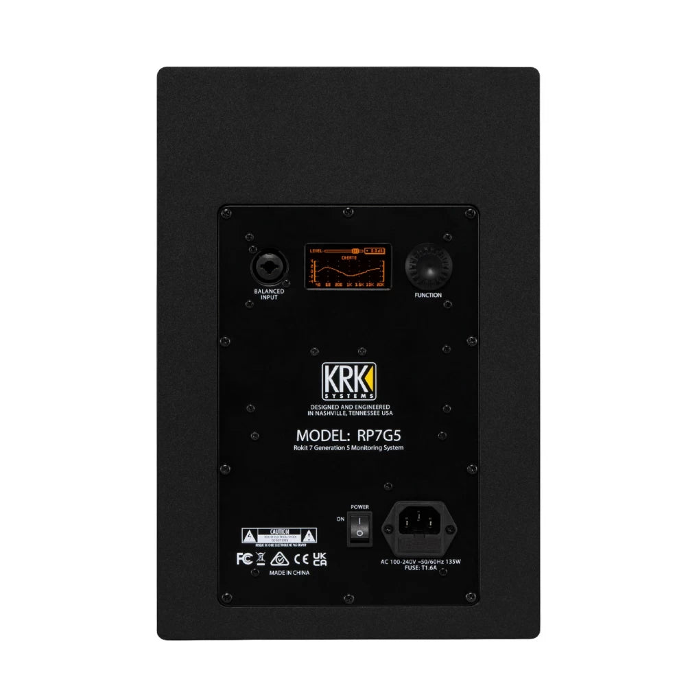 KRK RP7G5 | MONITOR DE ESTUDIO ACTIVO GENERACIÓN 7 PULGADAS Y 145 WATTS