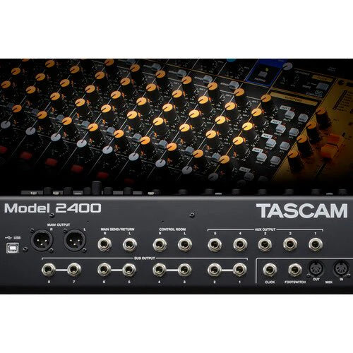 TASCAM Model 2400 - Consola de grabación analógica de 24 pistas con interfaz de audio