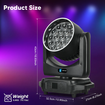 BD-LM1915RK KIT X4 LED 19x15W BEAM/ZOOM/RING + FC
