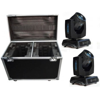 BD-LB230NK KIT 2x7R BEAM 230W MOVING HEAD + FLIGHT CASE