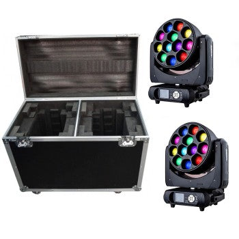 WP-L1240BW KIT X2 LED 12x40W PIXEL BEAM/ZOOM MOVING HEAD RGBW OSRAM