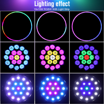 BD-LM1915RK KIT X4 LED 19x15W BEAM/ZOOM/RING + FC