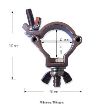 G-90 G-CLAMP ALUMINIO 1,5" 100KG