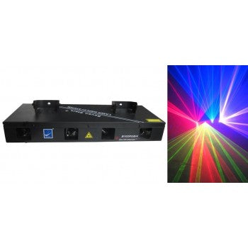 B-102RGB LASER 4 SALIDAS, ROJO, VERDE, AZUL Y VIOLETA 680MW