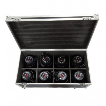 BD-LP001K KIT 8 X RGBW LED PAR KING 54x3W FLIGHT CASE