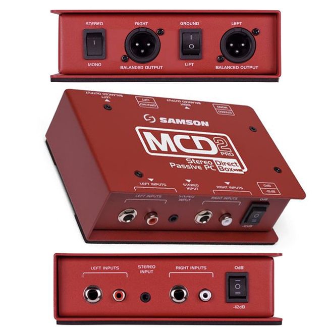 Caja directa estéreo Samson MCD2PRO