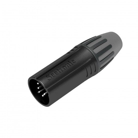 CONECTOR SEETRONIC DMX 5 POLOS VOLANTE MACHO NEGRO