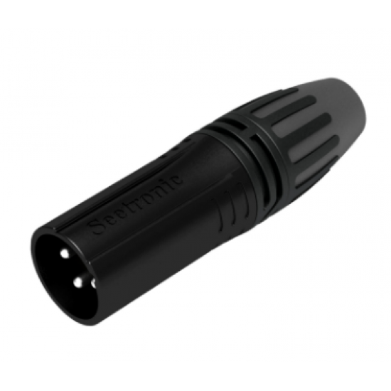 CONECTOR SEETRONIC XLR VOLANTE MACHO NEGRO