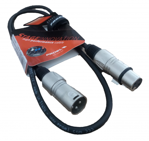 CVDMX101 – Cable Iluminacion DMX XLR XLR 1M