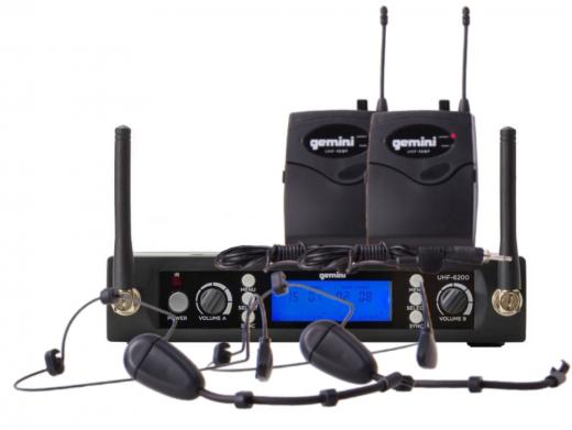 Gemini UHF6200HL Sistema Inalambrico de Cintillo Doble UHF