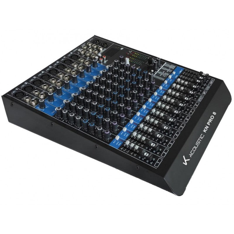 K ACOUSTIC KN PRO 8 CONSOLA AUDIO 8 CANALES MIXER 8CH. C/FX