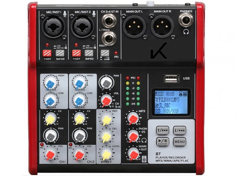 K-ACOUSTIC K-MA4 Consola de audio analoga