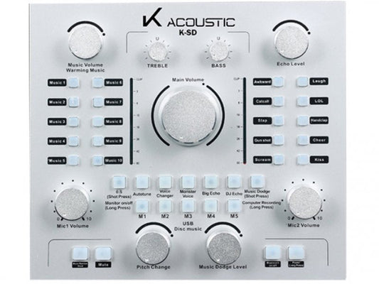 K-ACOUSTIC K SD Interfaz de Audio USB Multifuncion