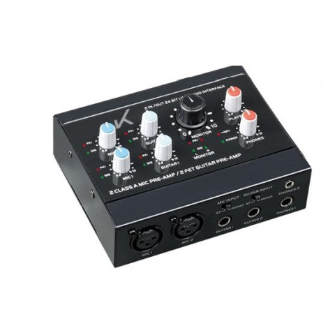K-Acoustic K22P Mixer de 2 canales con Interfaz USB