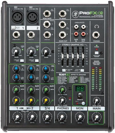 Mackie ProFX4v2 Mezclador 4 Canales con Efectos