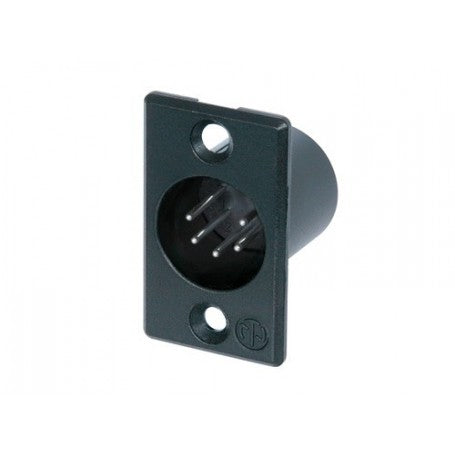 Neutrik NC5MP-BAG XLR macho panel rectangular 5 pines Negro