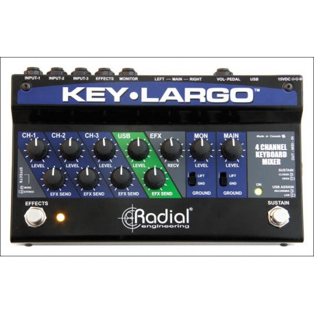 Radial Key-Largo™ Mezclador de Teclados con DI