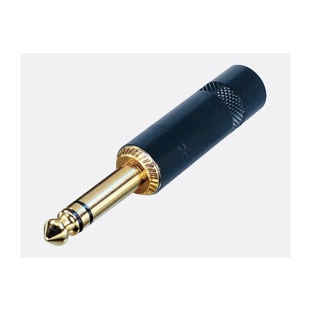 Rean NYS228BG plug stereo 1/4 negro puntas de oro