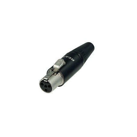 Rean RT4FC-B Conector Mini XLR 4 pines Negro contactos de oro