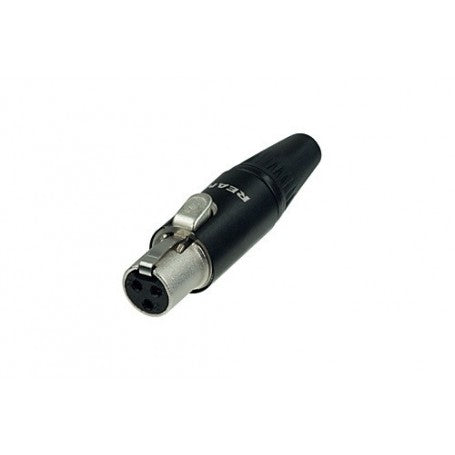 Rean RT3FC-B Conector Mini XLR 3 Pines Negro contactos de oro