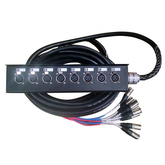 Remota para escenarios 8XLR F/M de 20 mts. PRODB SNC046-8