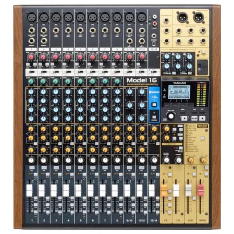 Tascam Model 16 Mezclador Digital, Grabador e Interfaz USB 16 Canales