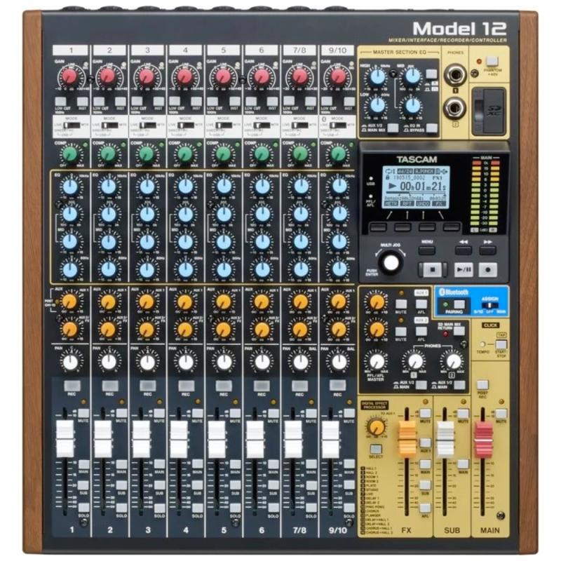 Tascam MODEL12 Mezclador Digital, Grabador e Interfaz USB 12 Canales