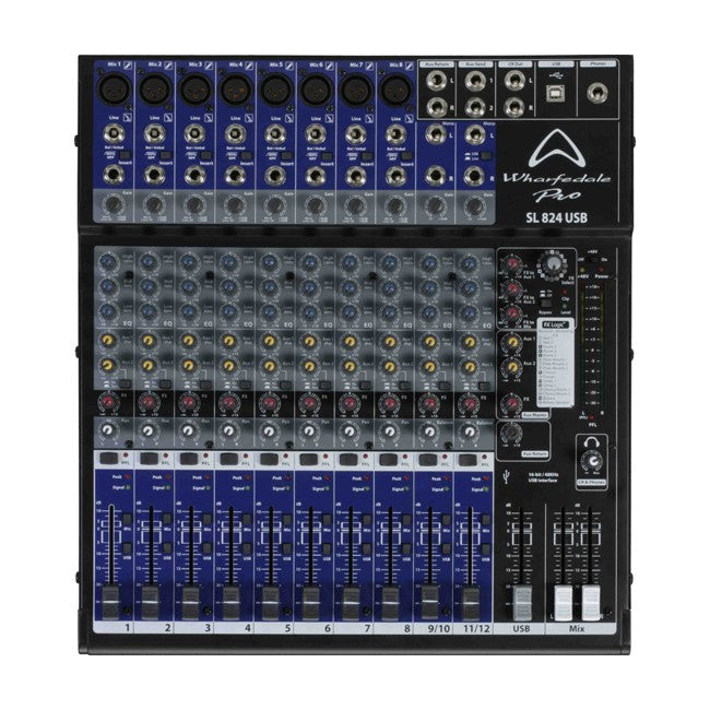 Wharfedale SL 824USB Mixer  con efecto - 8 canales mono y 2 canales estéreo