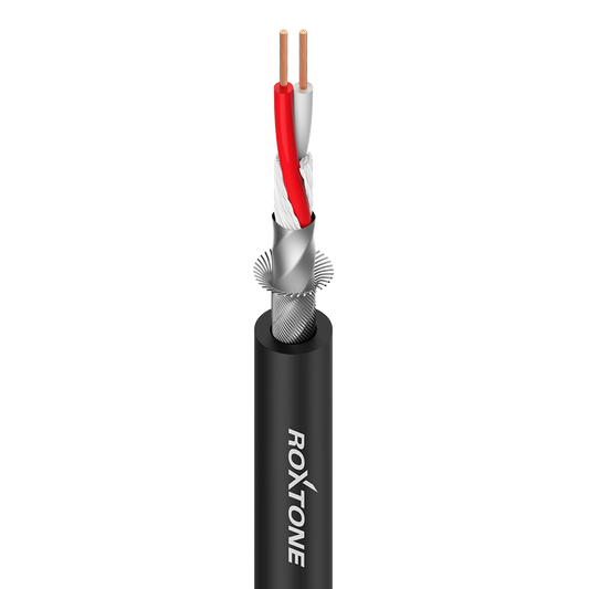 Roxtone MC022 Cable de micrófono balanceado - 20 AWG - 2 x 0,50 mm² ``Rollo 100 mt´´