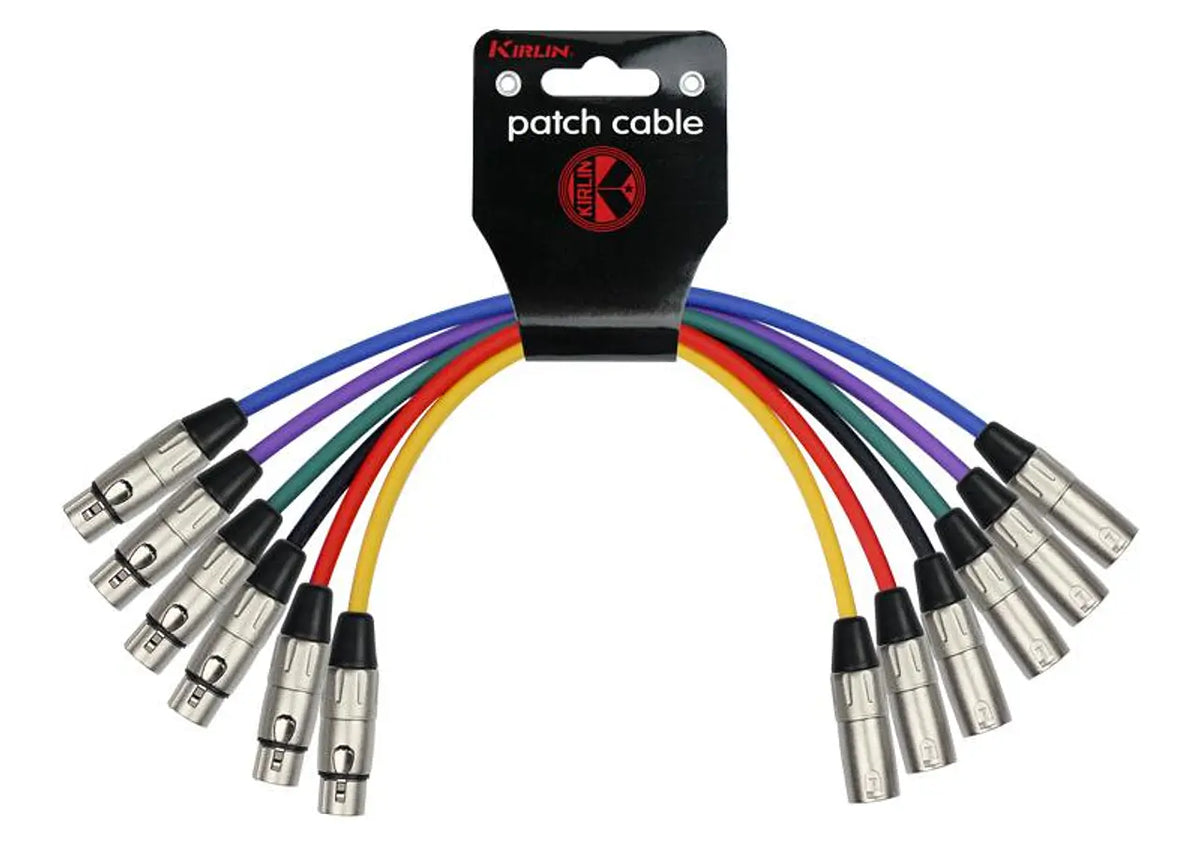 Juego 6 Cables Microfono 0,3M Xlr Macho-Hembra Mp6-480-0.3M