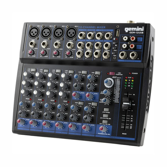 Gemini GEM-12USB Consola de Audio Análoga