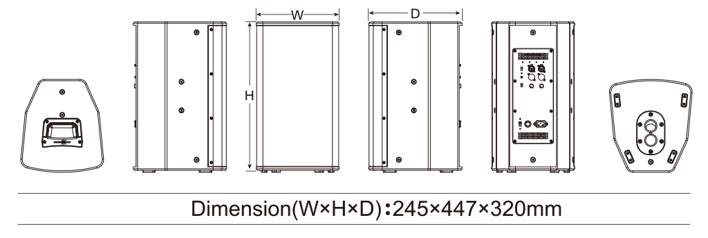 GT508A Parlante activo de 8´´rango completo controlado por DSP
