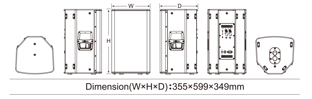 GT512A Parlante de 12´´ activo de rango completo controlado por DSP