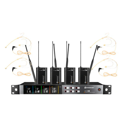 Relacart EZ MI4 Headset Sistema de Microfono Inalambrico de 4 cintillos