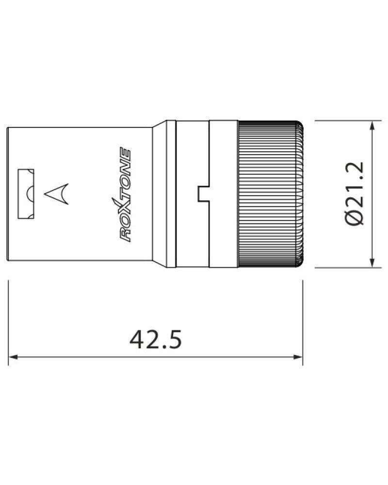 ROXTONE - LX3MH - Conector XLR De Bajo Perfil Macho LX3MH