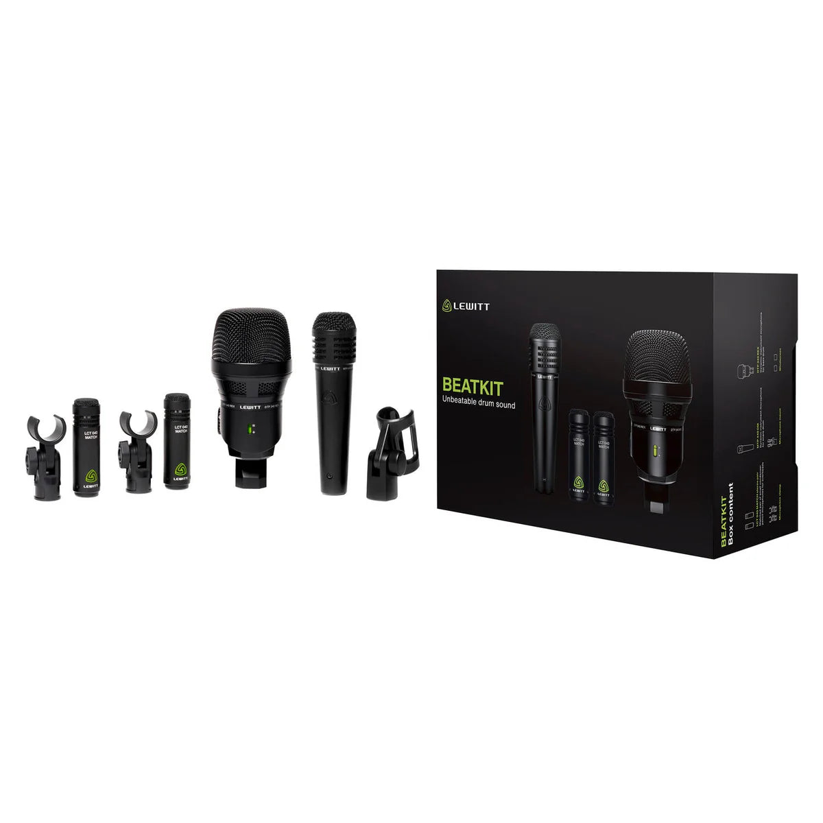 Lewitt Beatkit - Kit de 4 micrófonos para batería