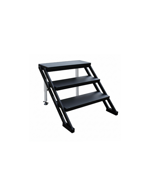 A-46 ESCALERA 3 PELDAÑOS ALUMNIO COLOR NEGRO