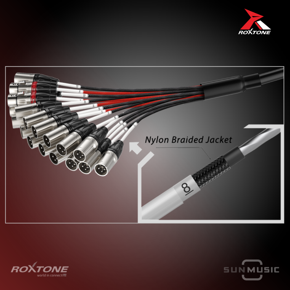 ROXTONE-STBN1204L50 STAGE BOX 12X4X50M