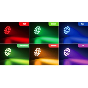 BD-LPC1818 RGBLA+UV LED PAR SLIM 18X18W